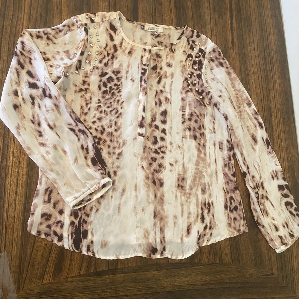 Jennifer Lopez Zebra Blouse